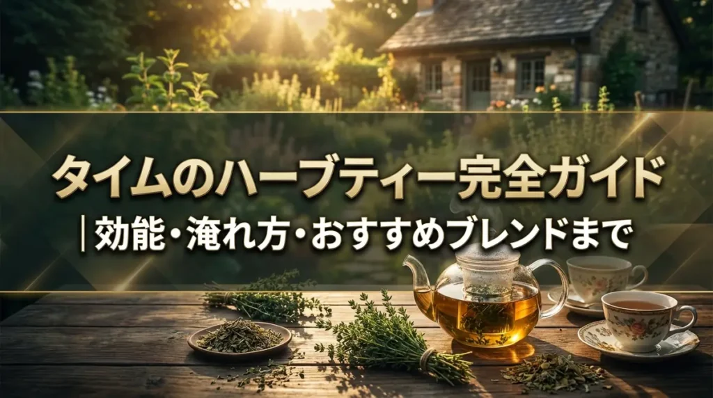 タイムのハーブティー完全ガイド｜効能・淹れ方・おすすめブレンドまで