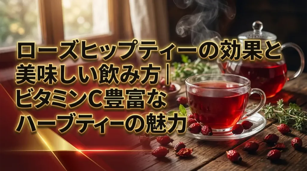ローズヒップティーの効果と美味しい飲み方｜ビタミンC豊富なハーブティーの魅力